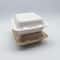 9" Natural Beige Single-Compartment Hinged Compostable Take Out Containers, 200ct.